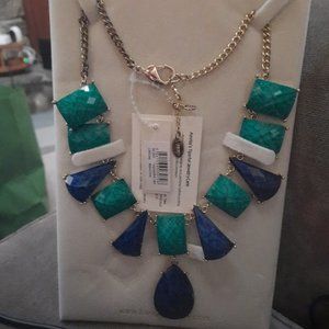 Amrita Singh Lapis & Turquoise Statement Necklace NIB